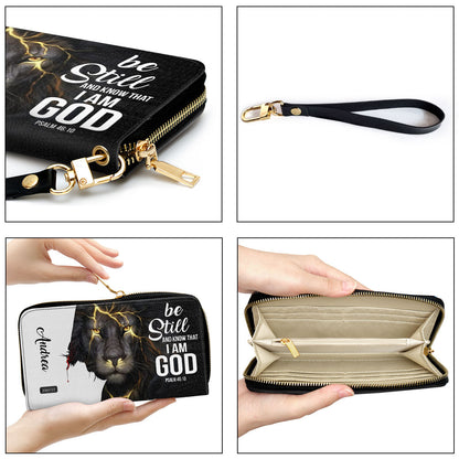 Beautiful Personalized Clutch Purse - Be Still And Know That I Am God H03