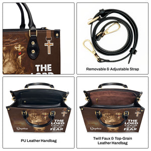 Special Personalized Lion Leather Handbag - The Lord Is On My Side H04