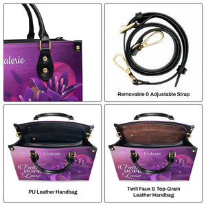Beautiful Personalized Leather Handbag - Faith, Hope, Love H07