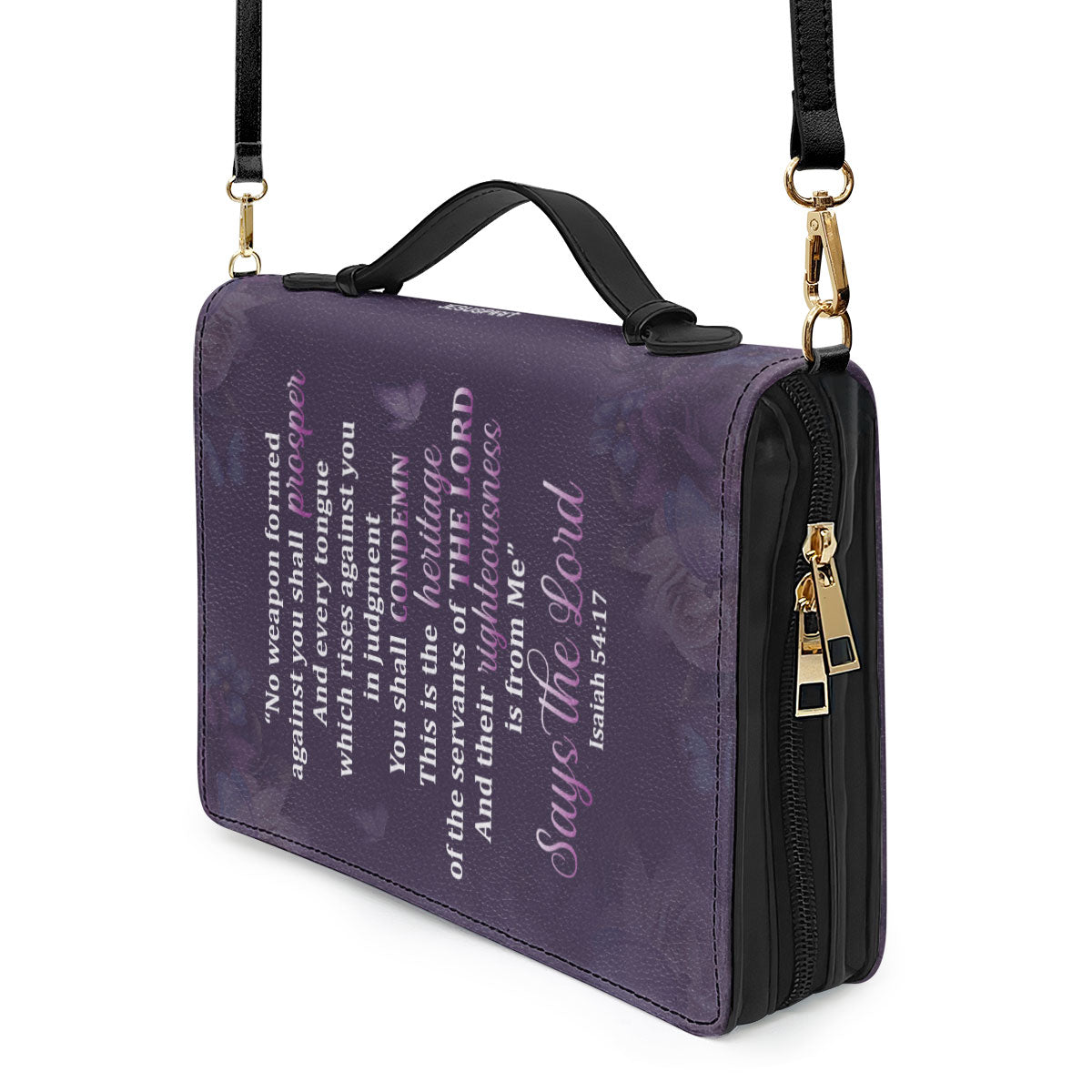 Must-Have Personalized Bible Cover - No Weapon Formed Against You Shall Prosper HH175E