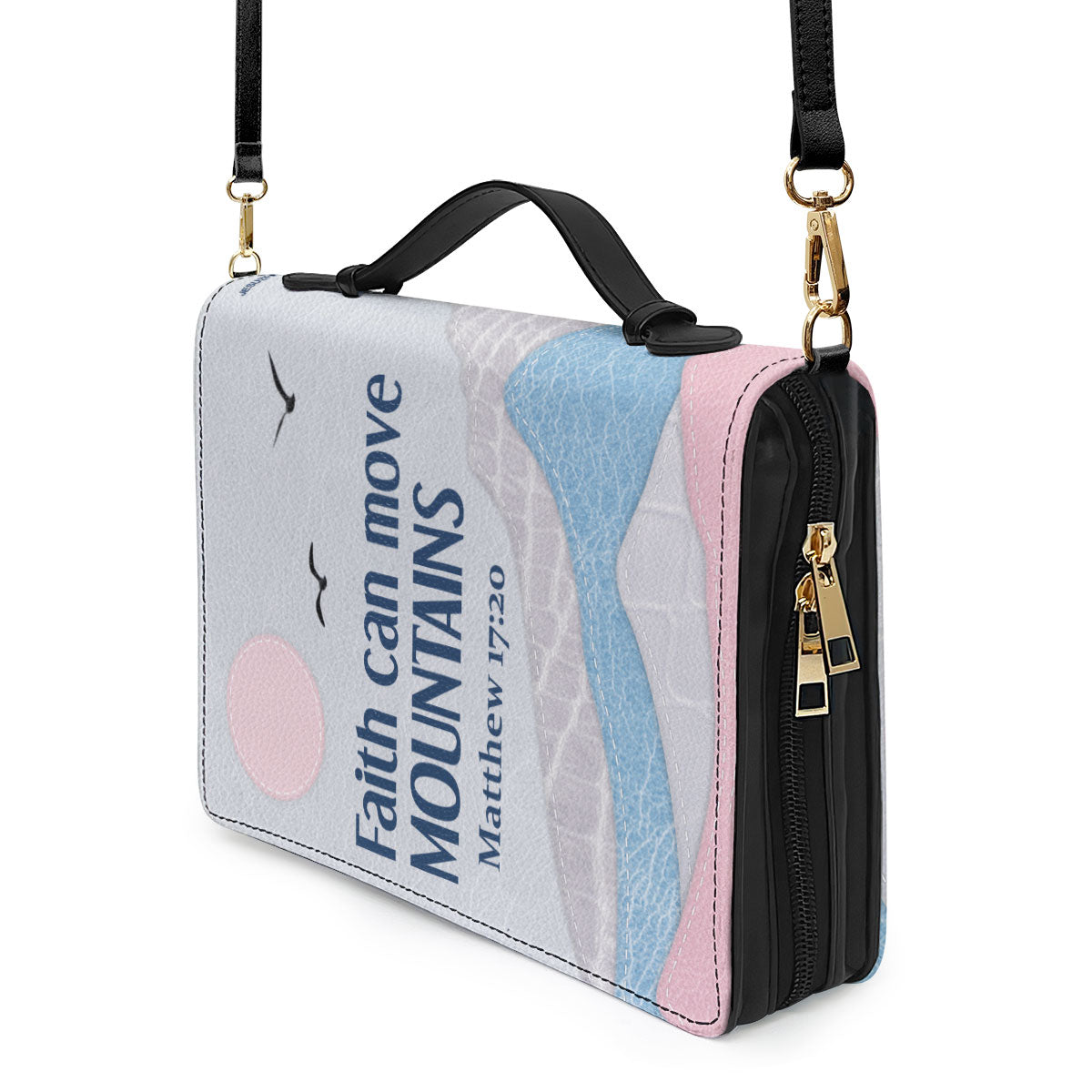 Faith Can Move Mountains - Beautiful Personalized Bible Cover HIHN289