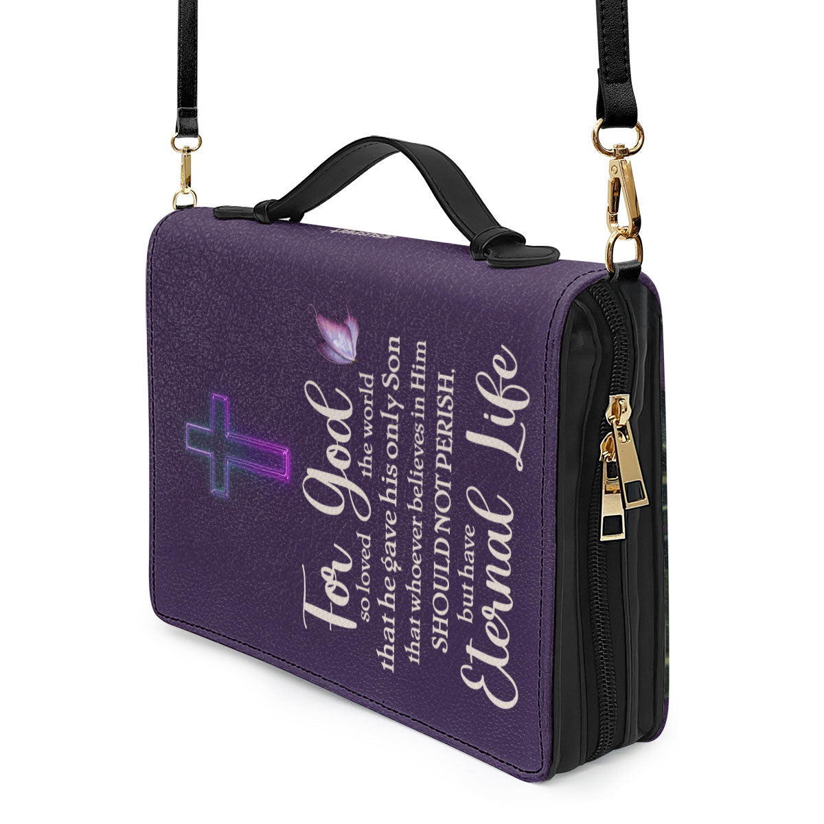 Jesuspirit Personalized Bible Cover | For God So Loved The World | Bible Case With Name HN26