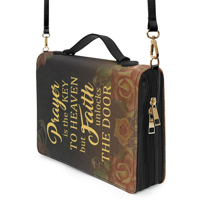 Meaningful Personalized Cross Bible Cover | Prayer Is The Key To Heaven