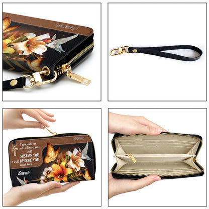 I Will Sustain You And I Will Rescue You - Pretty Personalized Butterfly Clutch Purse NUH294