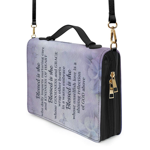 Lovely Personalized Bible Cover - Blessed Is She Who Daily Imparts Nurturing Care And Kindness Of Heart NUH327A