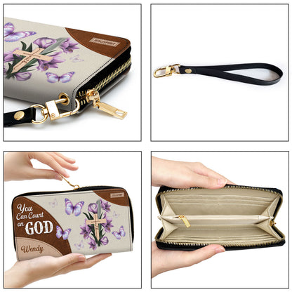 You Can Count On God - Awesome Personalized Christian Clutch Purse NUH332