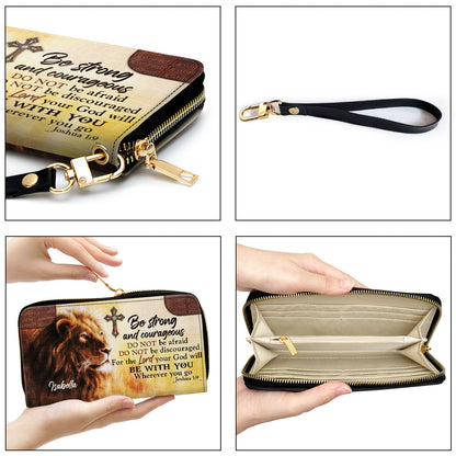 Special Personalized Cross Clutch Purse - Do Not Be Afraid, Do Not Be Discouraged NUHN304