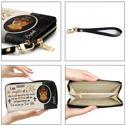 For My God Is With Me And Goes Before Me - Unique Personalized Cross Clutch Purse NUHN314