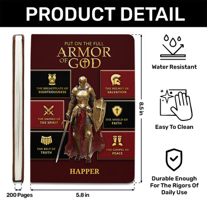 Armor Of God | Personalized Leather Cover Notebook