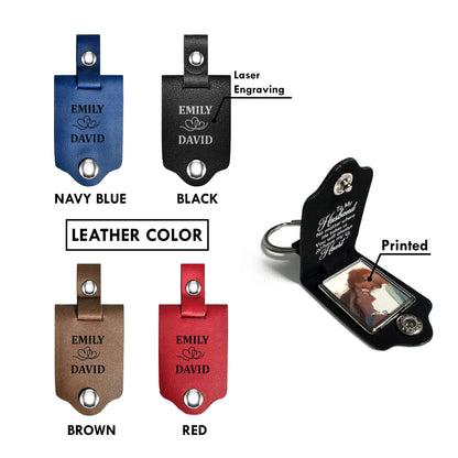 You Will Always Have My Heart  - Leather Photo Keychain LPKM04