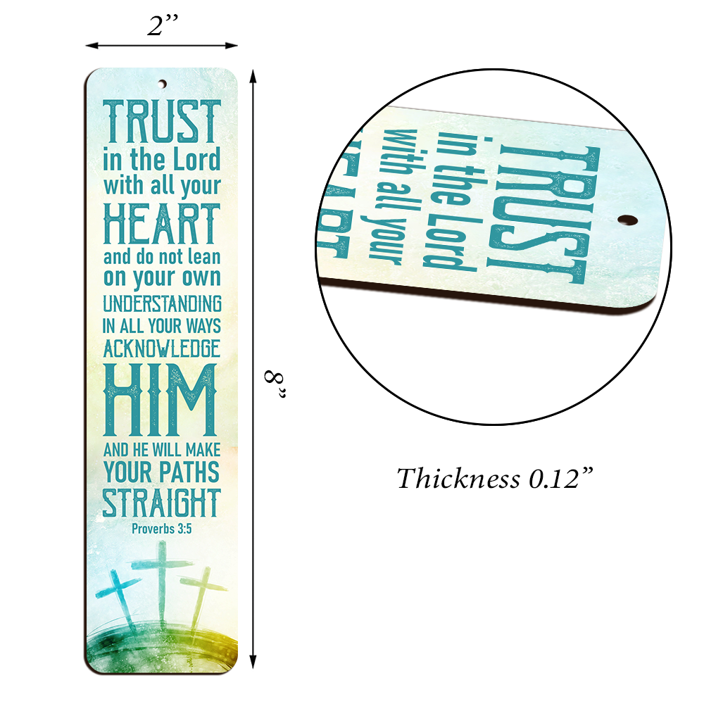 Lean Not On Your Own Understanding - Unique Personalized Wooden Bookmarks HN34