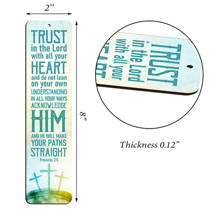 Lean Not On Your Own Understanding - Unique Personalized Wooden Bookmarks HN34