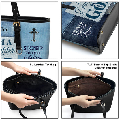 Jesuspirit | Personalized Leather Tote Bag | Religious Gift For Worship Friends LLTBM764