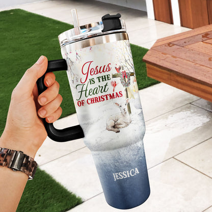 Jesus Is The Heart Of Christmas | Personalized Stainless Steel Tumbler JSSSTPT2307M