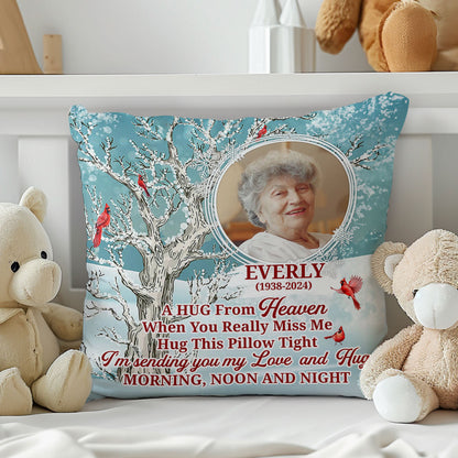 A Hug From Heaven | Personalized Crystal Velvet Pillow