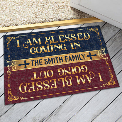 I Am Blessed Coming In | Personalized Doormat