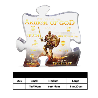 Put On The Full Armor Of God | Personalized Custom Shaped Squared Acrylic Plaque JSAPPPM1575M