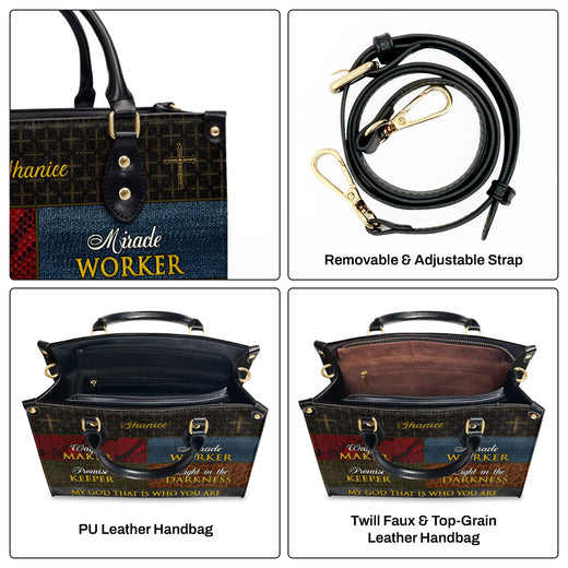 Way Maker - Personalized Leather Handbag With Zipper - LHBM727