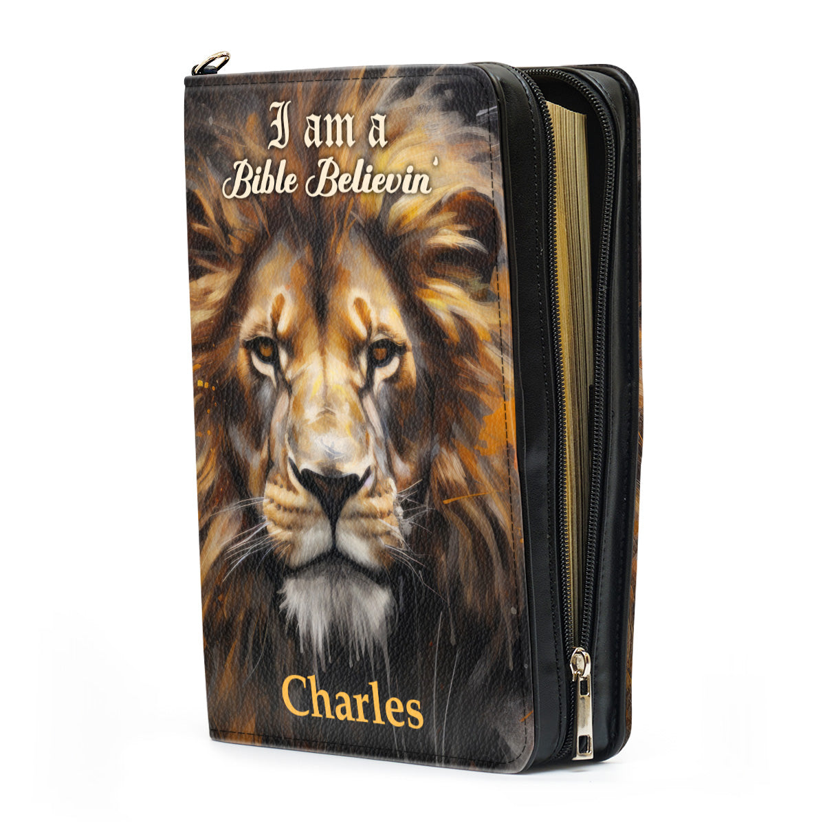 I Am A Bible Believin' Bible | Personalized Bible Cover JSBCHLT1523TA