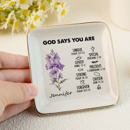 Birth Month | Personalized Jewelry Dish JSJDPT1816M