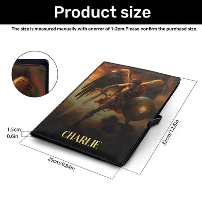 Saint Michael | Personalized Leather Button Padfolio JSLEPPT1863TA