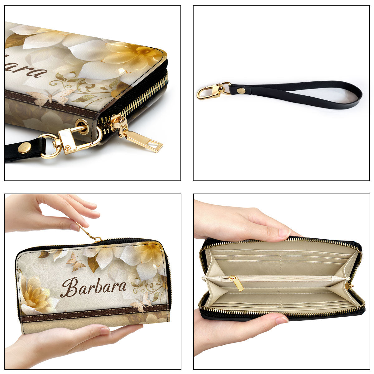 Jesuspirit | Personalized Zippered Leather Clutch Purse | A Precious Child Of God | Inspirational Gifts For Christian Women NUHN353B