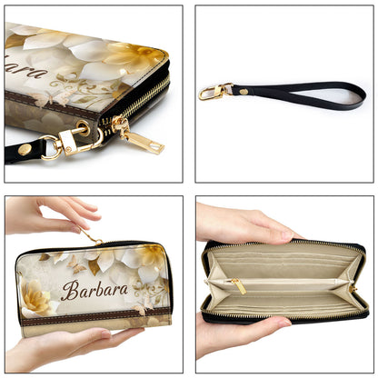 Jesuspirit | Personalized Zippered Leather Clutch Purse | A Precious Child Of God | Inspirational Gifts For Christian Women NUHN353B