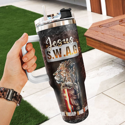 Jesus SWAG | Personalized Stainless Steel Tumbler JSSSTHLHA1419M