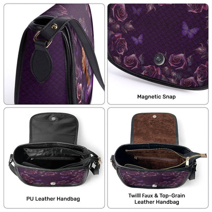 Africa Map - Personalized Leather Saddle Bag LHBM722