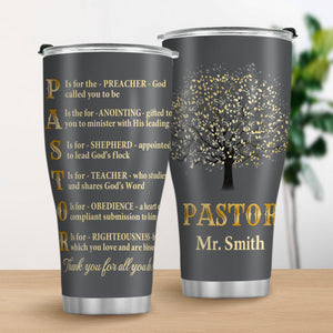 Jesuspirit | Christian Faith Gifts | Stainless Steel Tumbler | Thank You Pastor  SSTNAM1002B