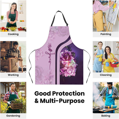Rose And Cross | Apron With Neck Strap