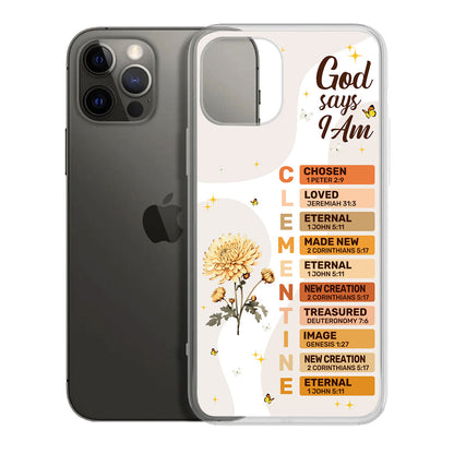 What God Says About You  | Personalized Clear Silicone Phone Case