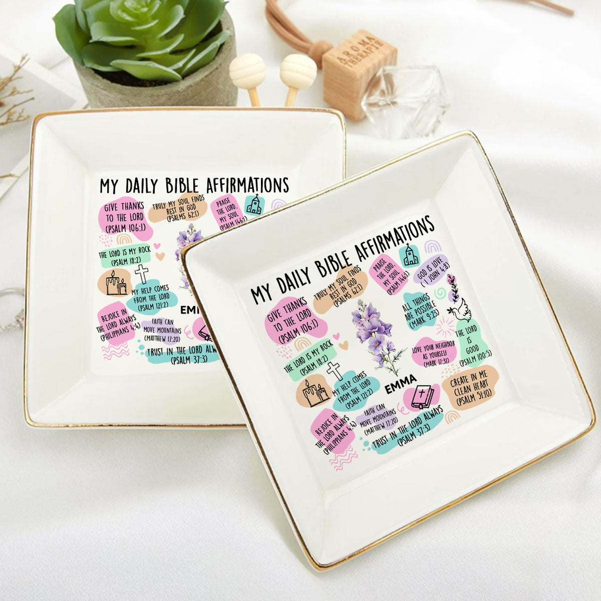 My Daily Bible Affirmations | Personalized Jewelry Dish