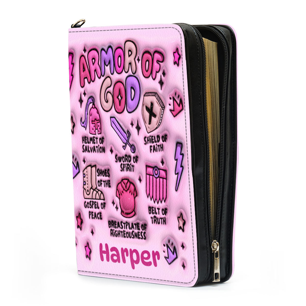 Armor Of God Kids 3D Effect | Personalized Bible Cover JSBCPT856L