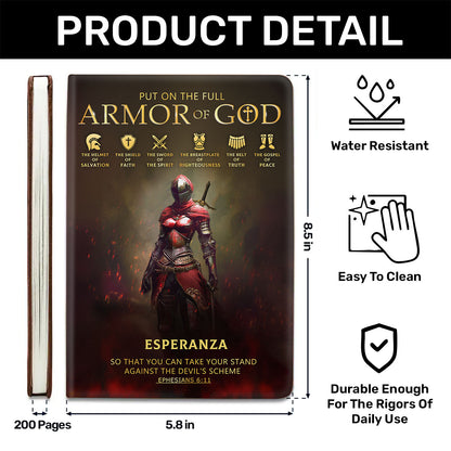 Armor Of God | Personalized Leather Cover Notebook