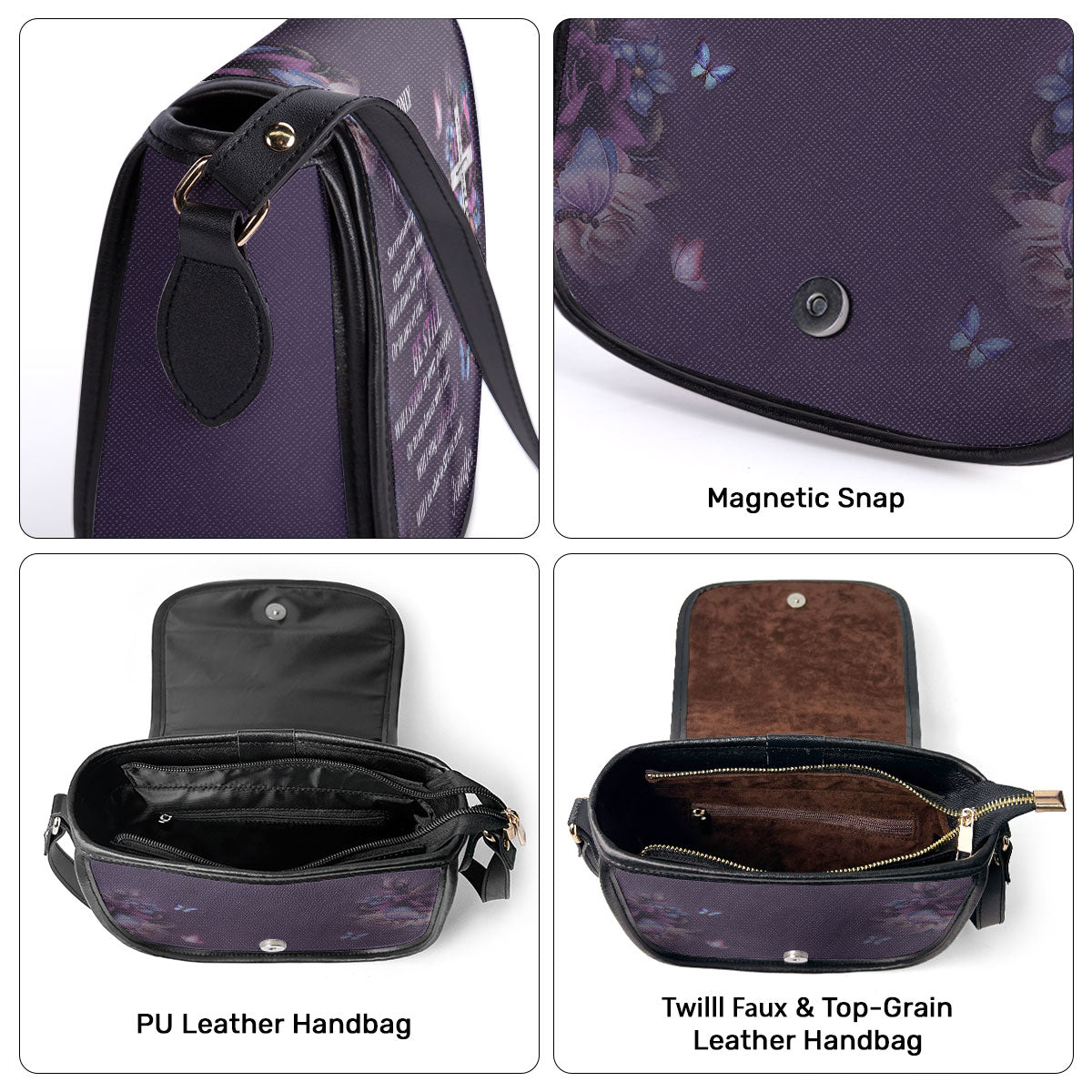 I Can Only Imagine - Personalized Leather Saddle Bag HH175B