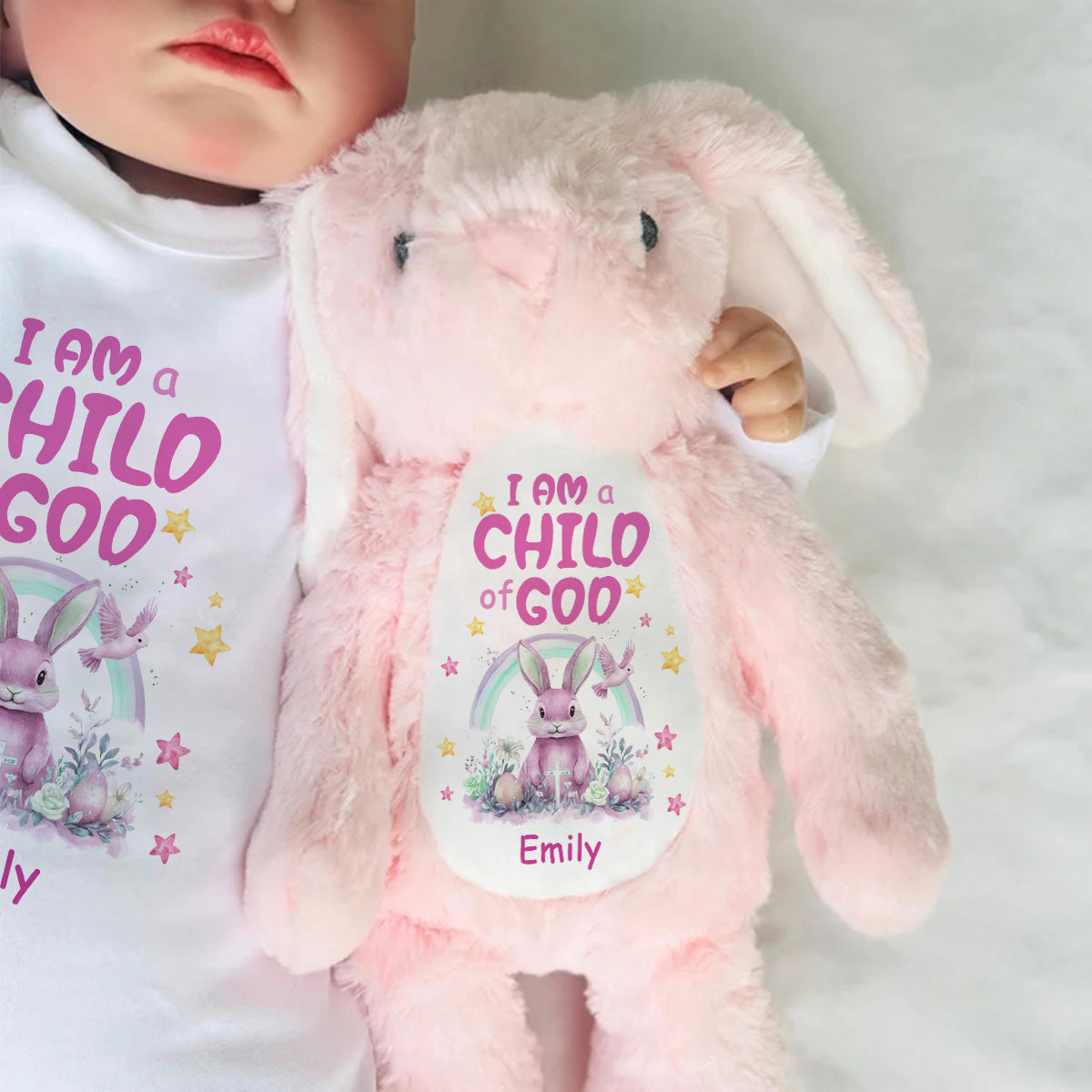 I Am A Child Of God | Personalized Stuffed Bunny