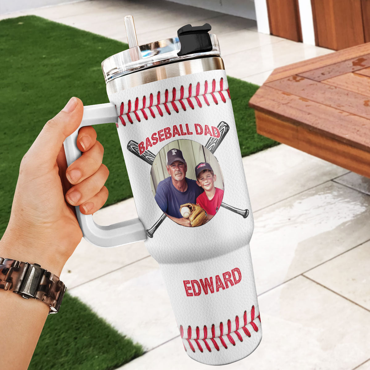 My Favorite Baseball Player Calls Me Dad | Personalized Stainless Steel Tumbler JSSSTT46