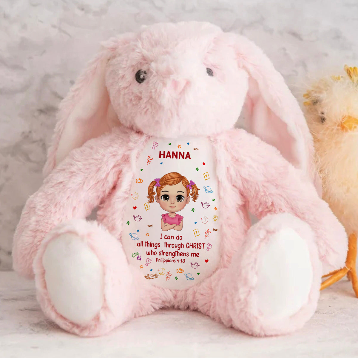 Bible Verse For Kids | Personalized Stuffed Bunny