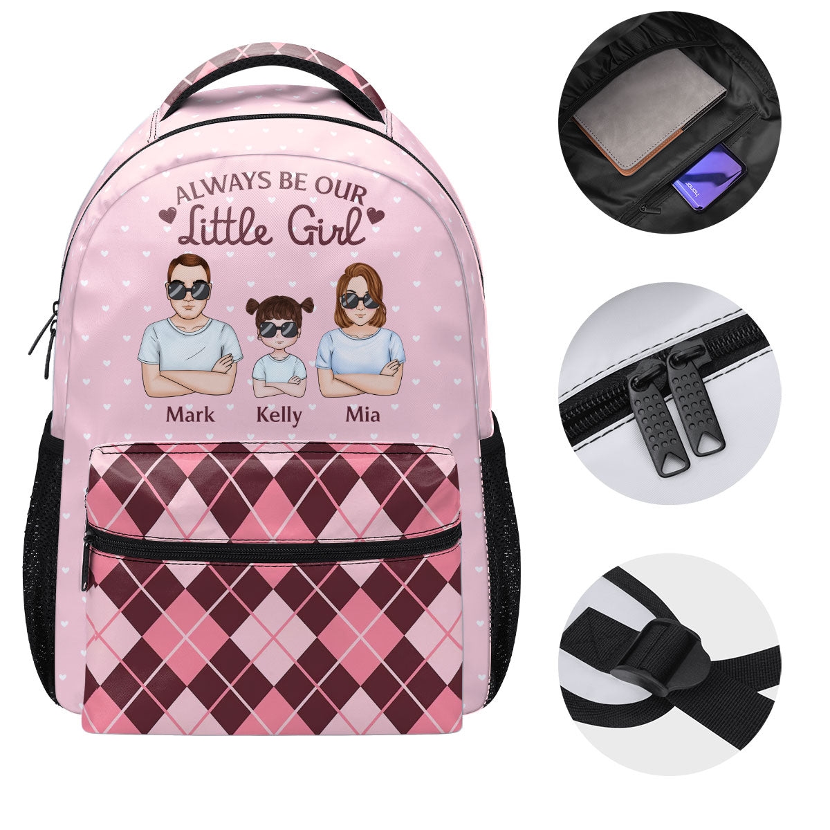 Always Be Our Little Girl | Personalized Backpack JSBPPT1048L