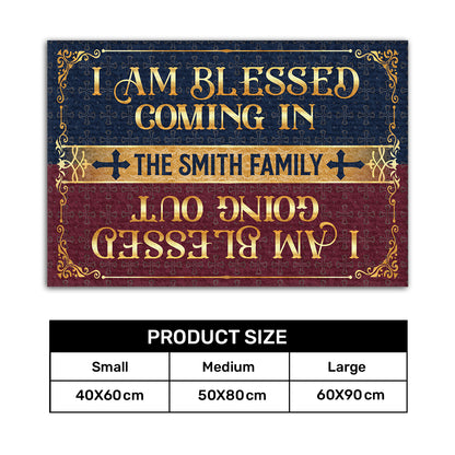 I Am Blessed Coming In | Personalized Doormat