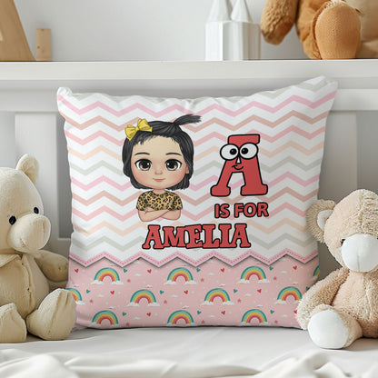 School Kid's Name | Personalized Crystal Velvet Pillow JSPILWPT1250L