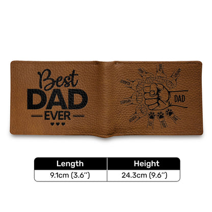 Best Dad Ever | Personalized Folded Wallet For Men JSLFWH860