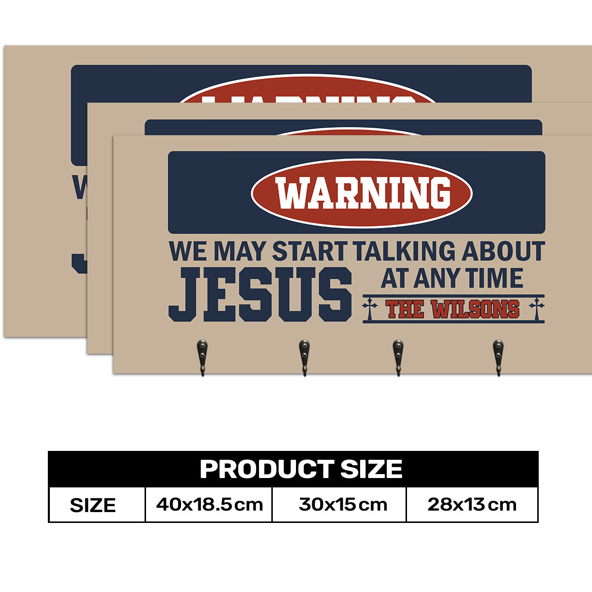 Warning We May Start Talking About Jesus At Any Time | Personalized Key Holder JSUWKHCSPT1756L