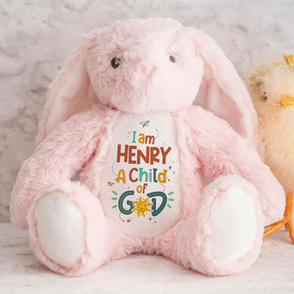I Am A Child Of God | Personalized Stuffed Bunny