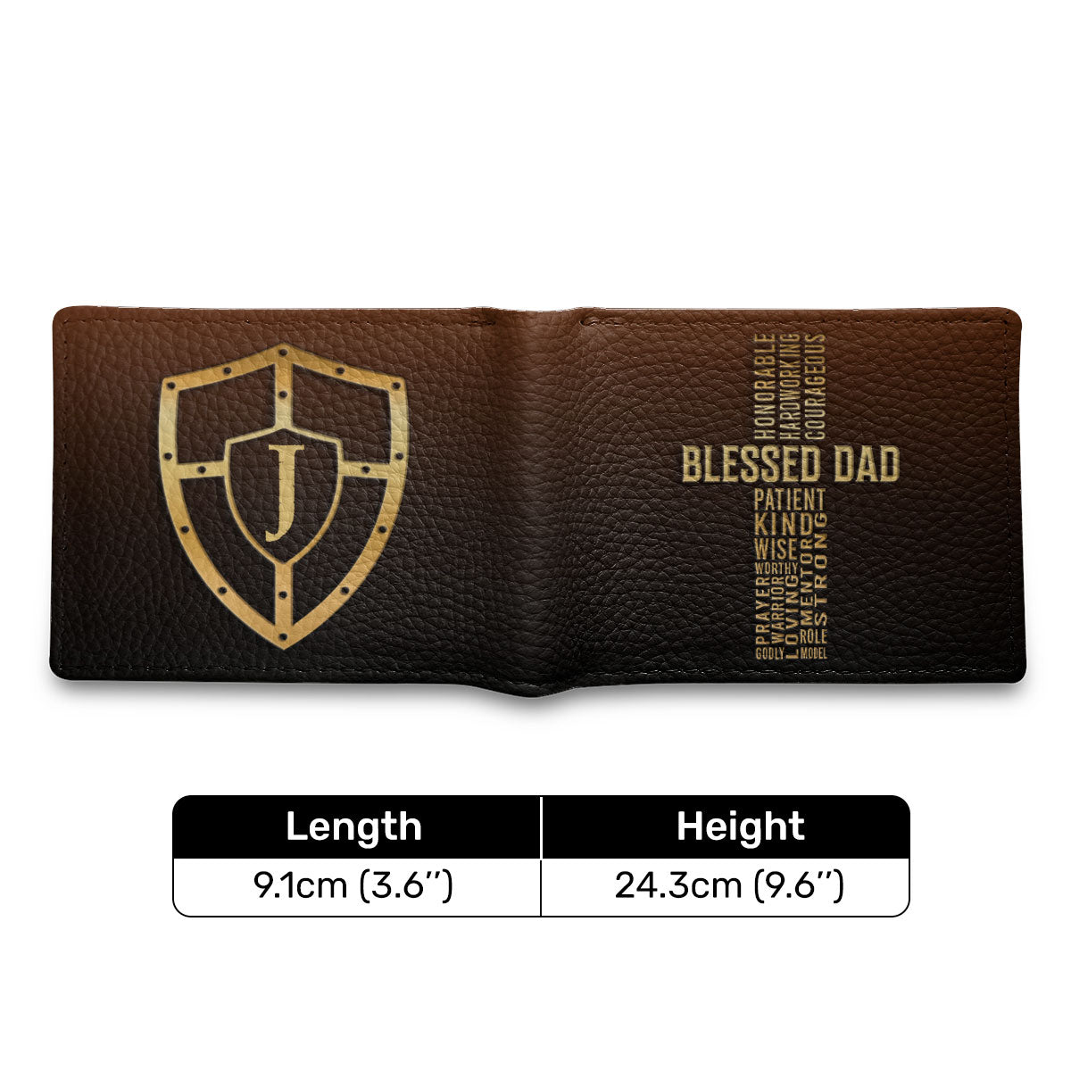 Blessed Dad | Personalized Folded Wallet For Men JSLFWHA15