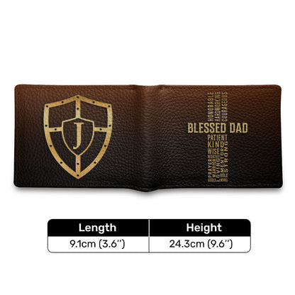 Blessed Dad | Personalized Folded Wallet For Men JSLFWHA15