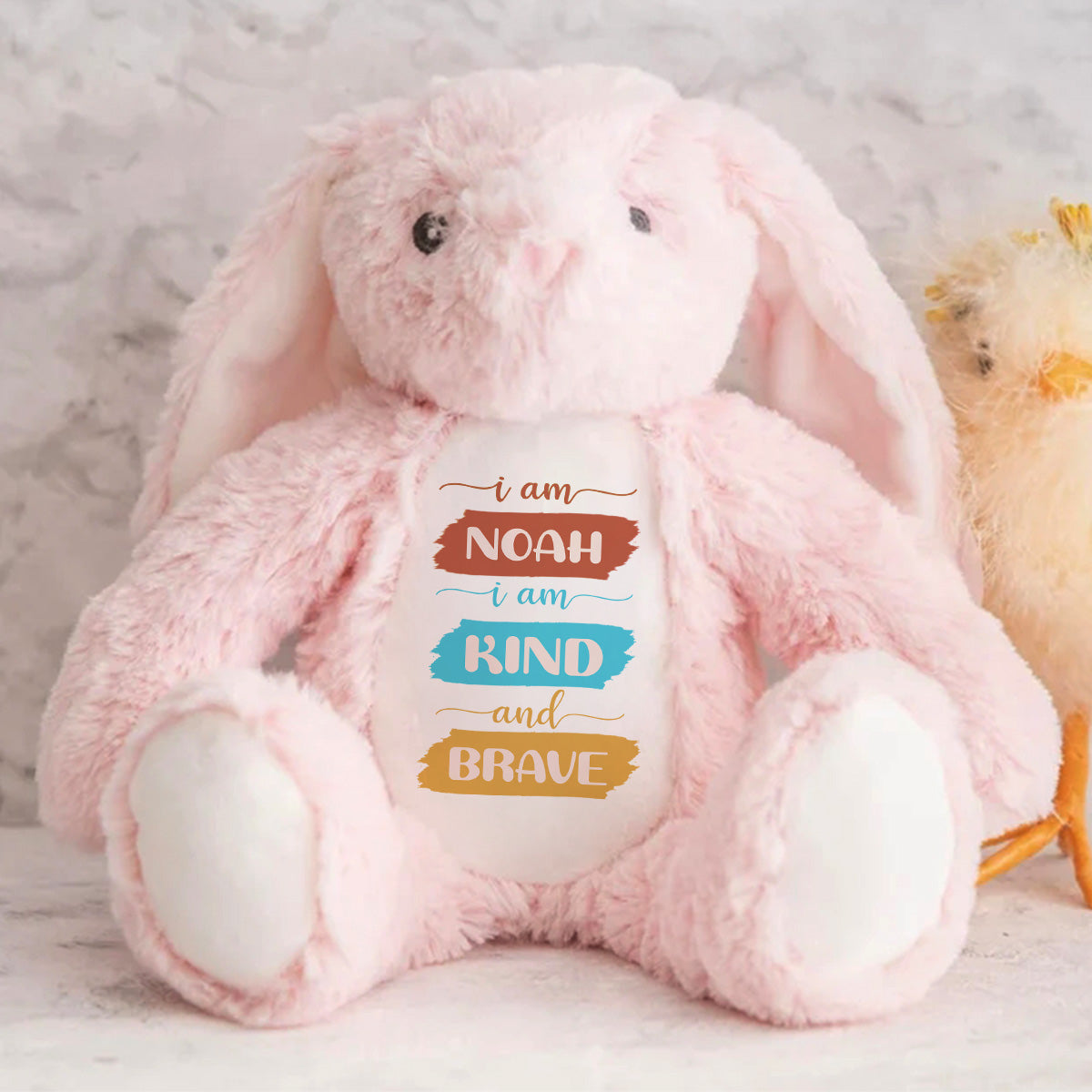 I Am Kind And Brave | Personalized Stuffed Bunny