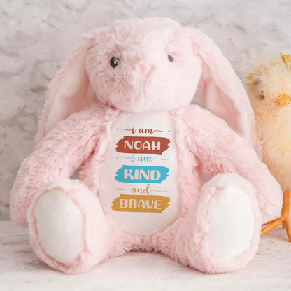 I Am Kind And Brave | Personalized Stuffed Bunny