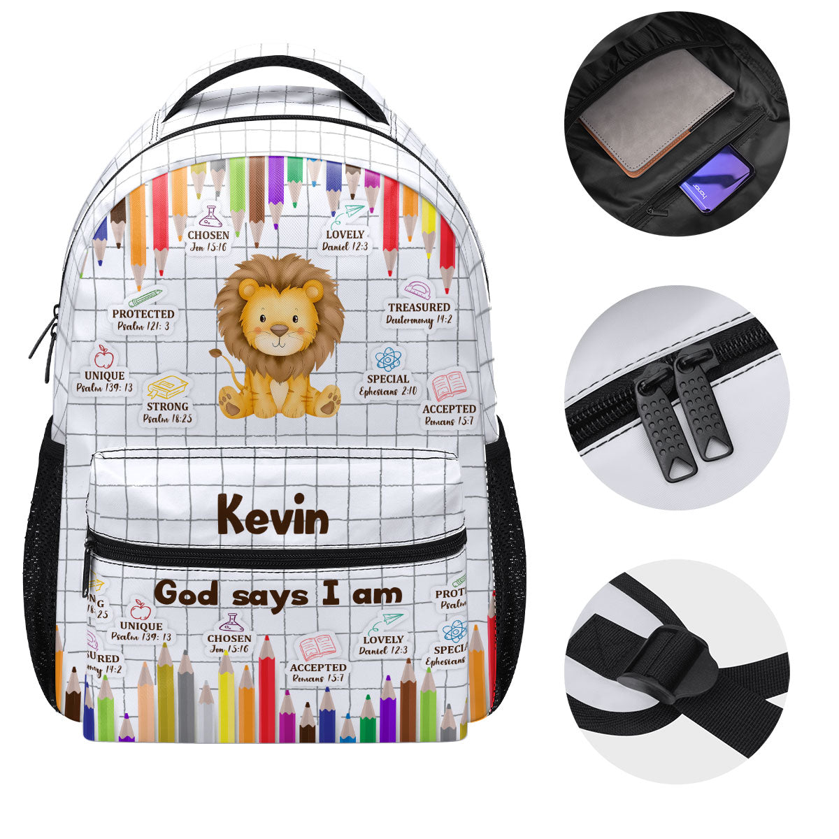 God Says I Am | Personalized Backpack JSBPPT885M